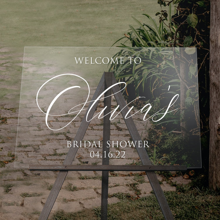 Acrylic Bridal Shower Welcome Sign - SCC-295 - SCC Signs
