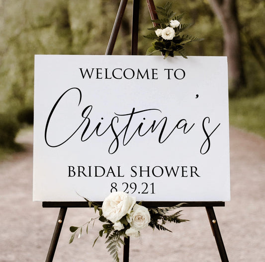 Acrylic Bridal Shower Welcome Sign | Acrylic Welcome Sign | Wedding Signs | Lucite Wedding Sign | Bridal Shower Signs | SCC-8 - SCC Signs
