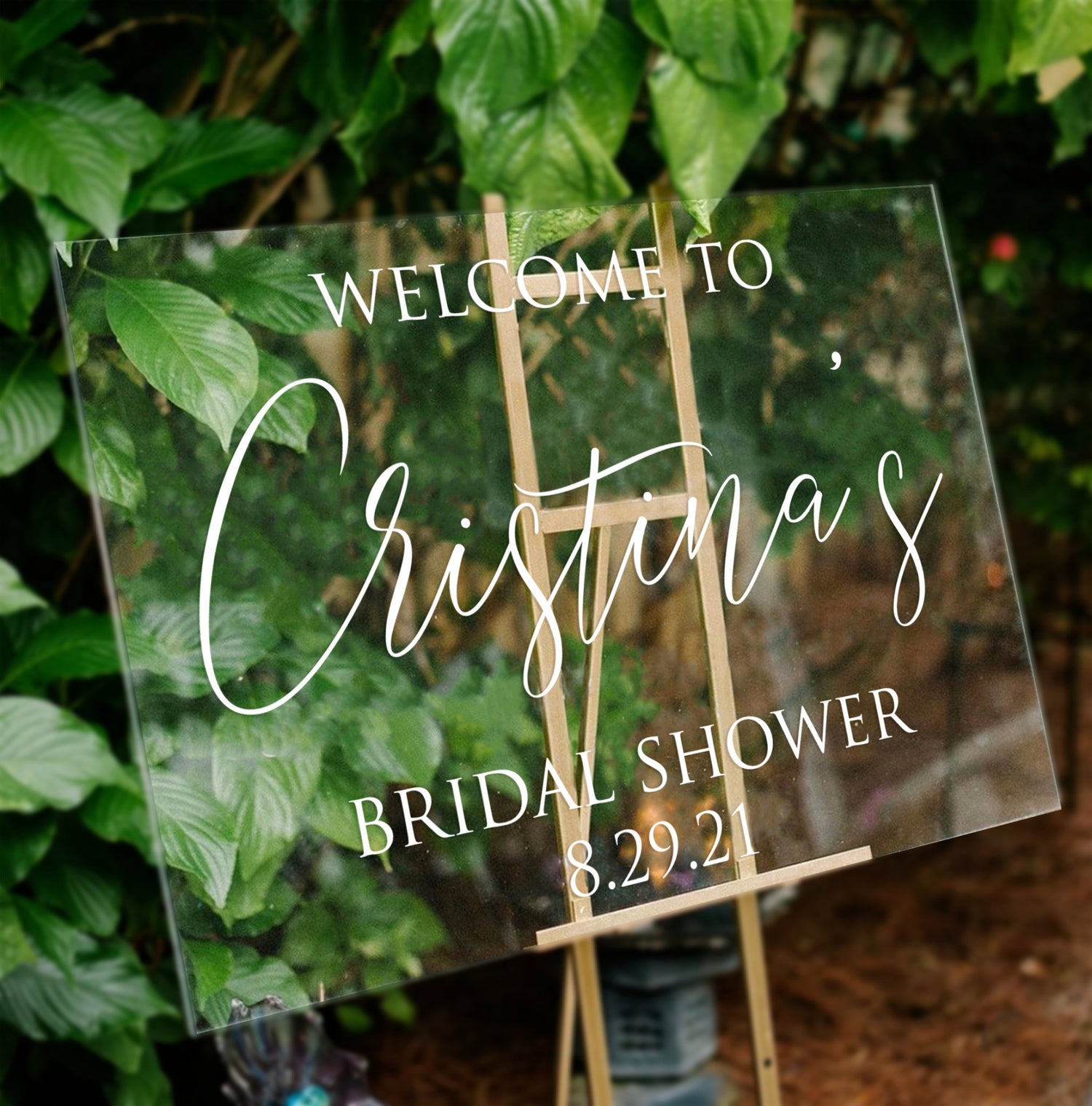 Acrylic Bridal Shower Welcome Sign | Acrylic Welcome Sign | Wedding Signs | Lucite Wedding Sign | Bridal Shower Signs | SCC-8 - SCC Signs