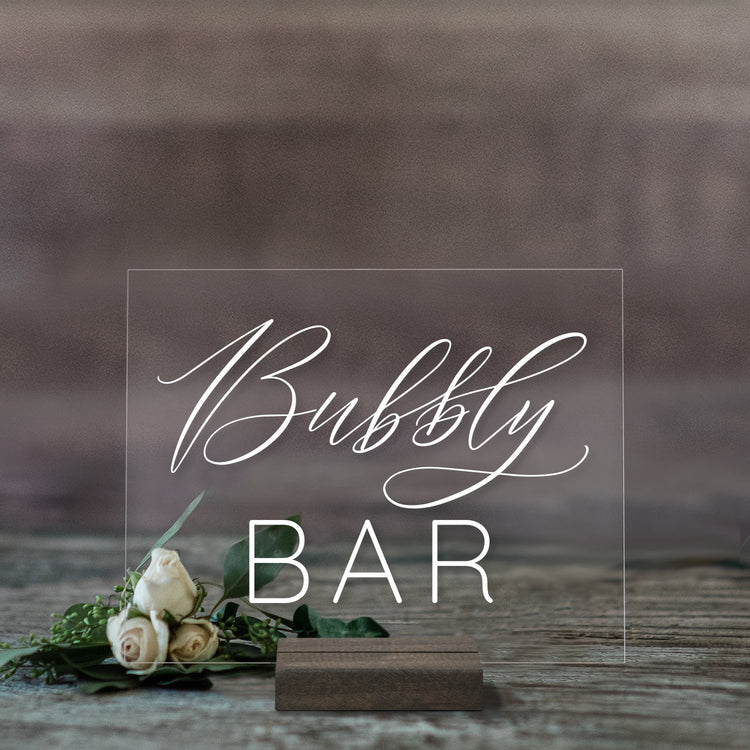 Acrylic Bubbly Bar Sign | Wedding Decor | SCC-280 - SCC Signs