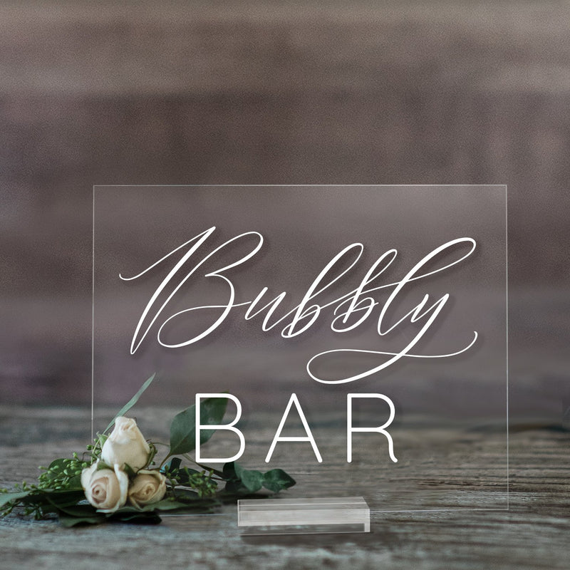 Acrylic Bubbly Bar Sign | Wedding Decor | SCC-280 - SCC Signs