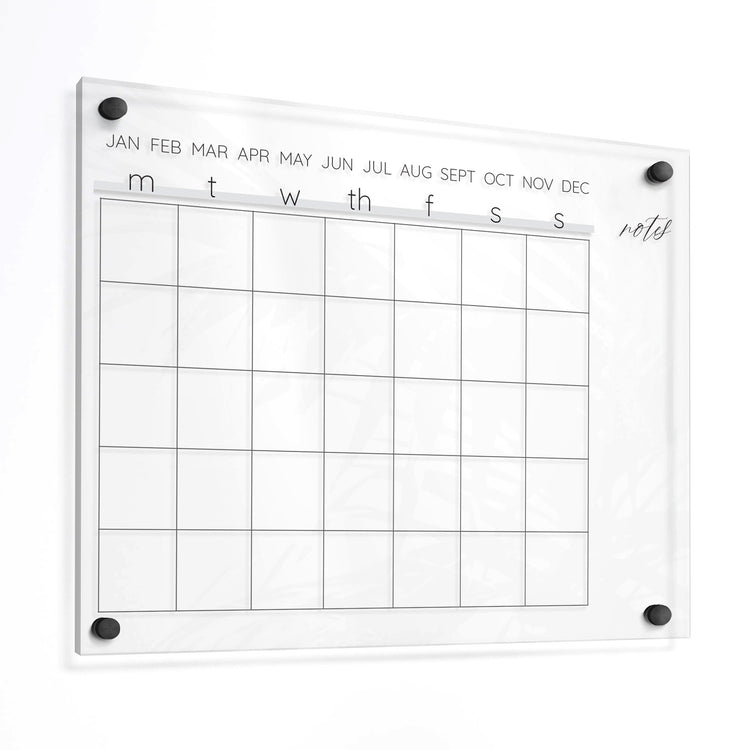 Acrylic Calendar | Acrylic Dry Erase Wall Calendar | Monthly Acrylic Calendar - SCC-309 - SCC Signs
