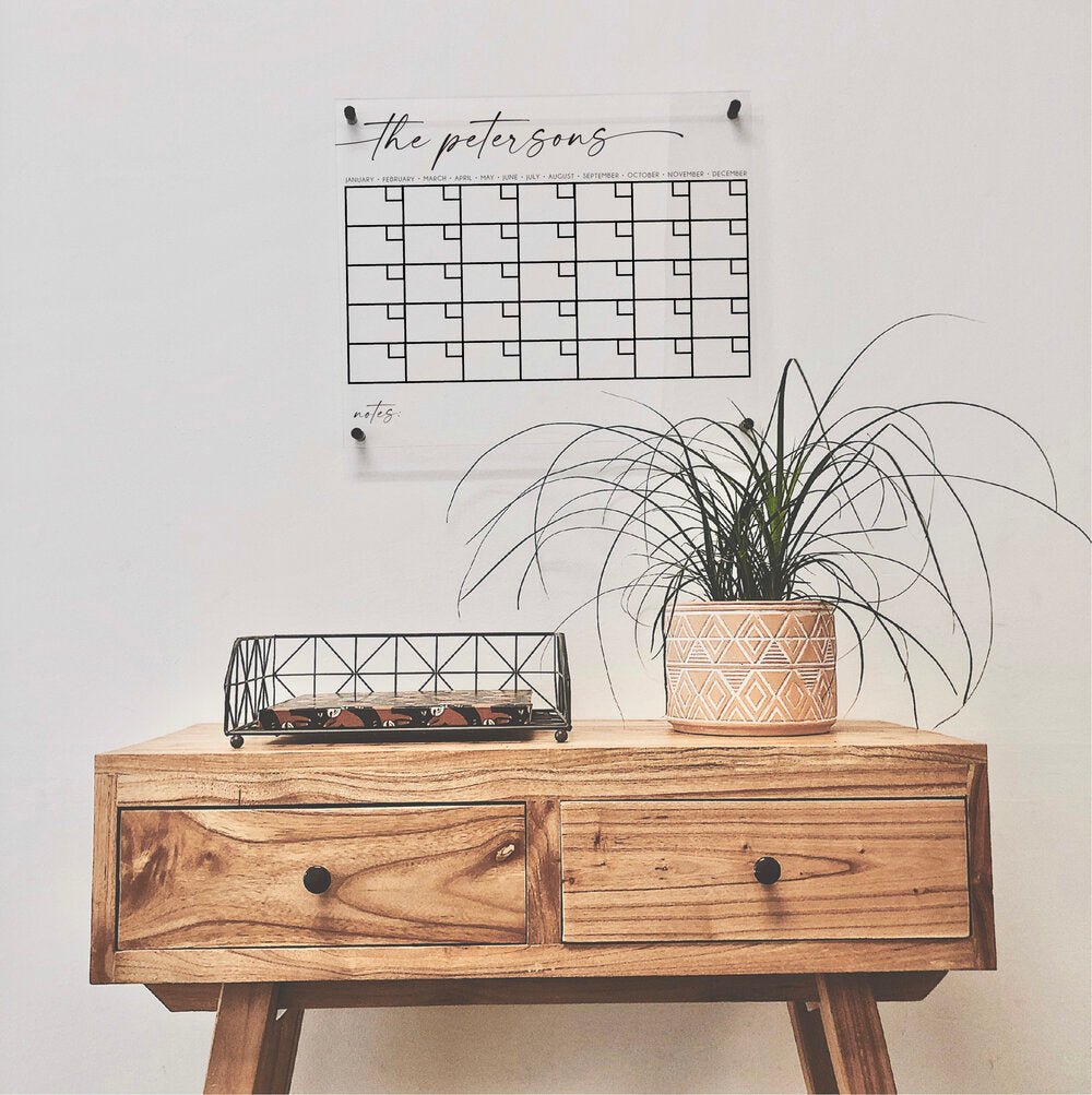 Acrylic Calendar For Wall | Custom Dry Erase Home Decor | SCC-162 - SCC Signs