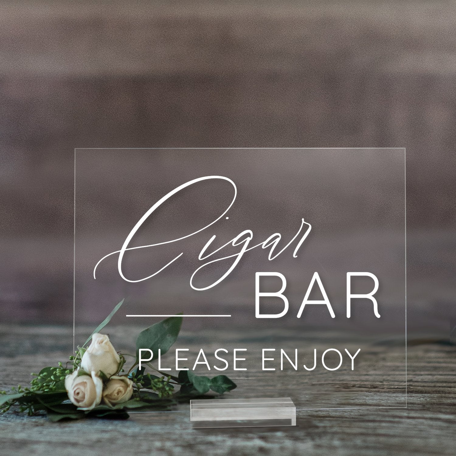Acrylic Cigar Bar Sign | Wedding Decor | SCC-279 - SCC Signs