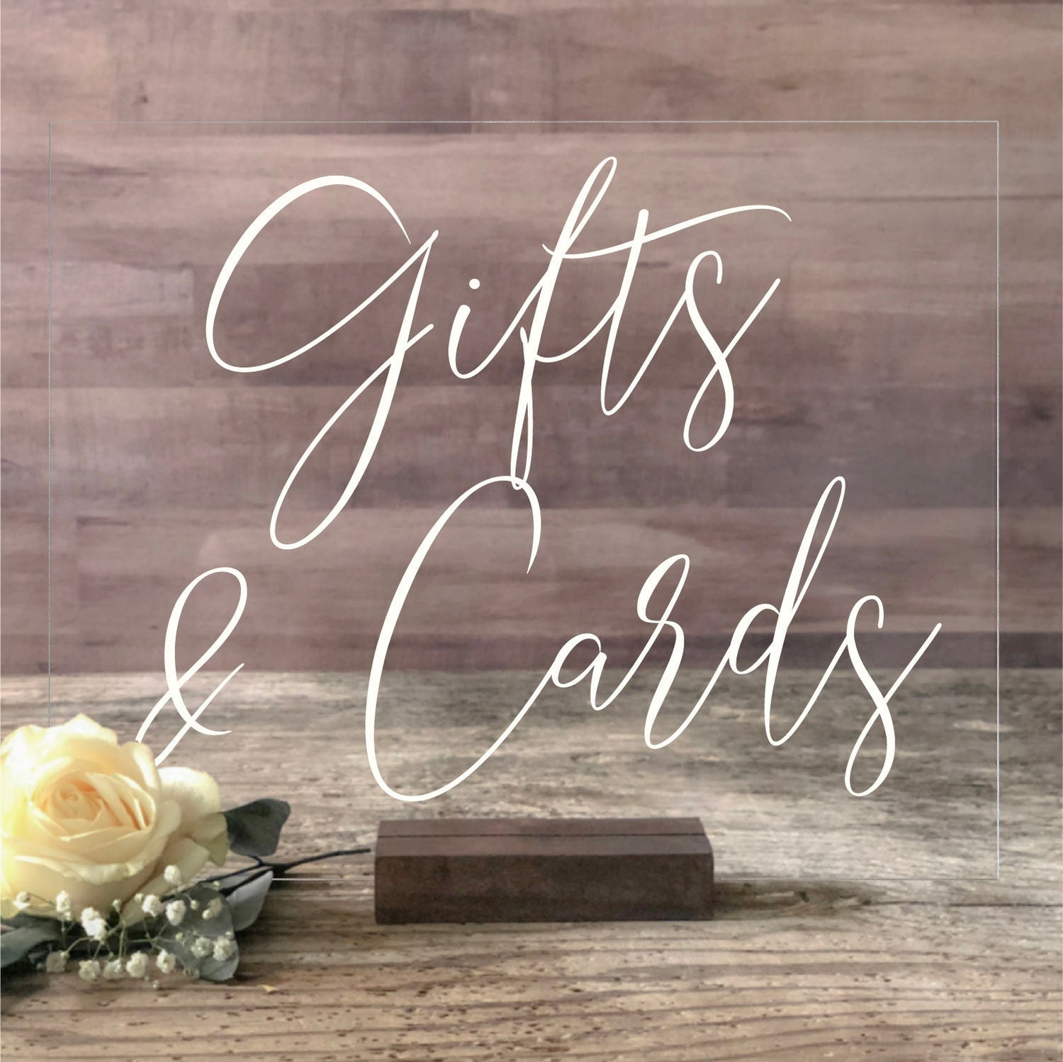 Acrylic Gifts and Cards Sign | Wedding Decor | SCC-63 - SCC Signs