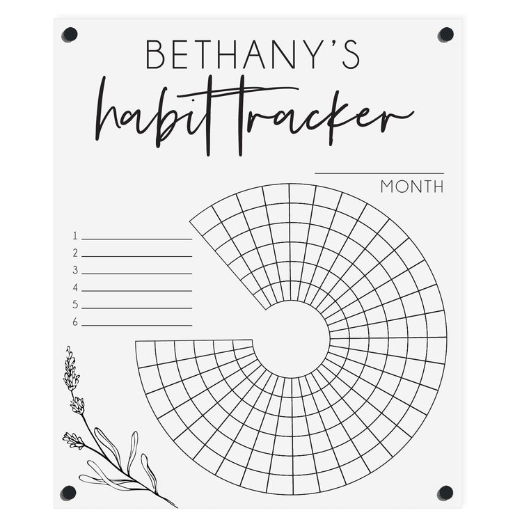 Acrylic Habit Tracker for Wall | Dry Erase Calendar | Clear Command Center Habit Tracker - SCC-273 - SCC Signs