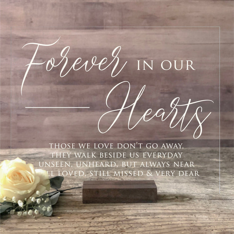 Acrylic Memorial Sign | Forever In Our Hearts Sign | SCC-14 - SCC Signs