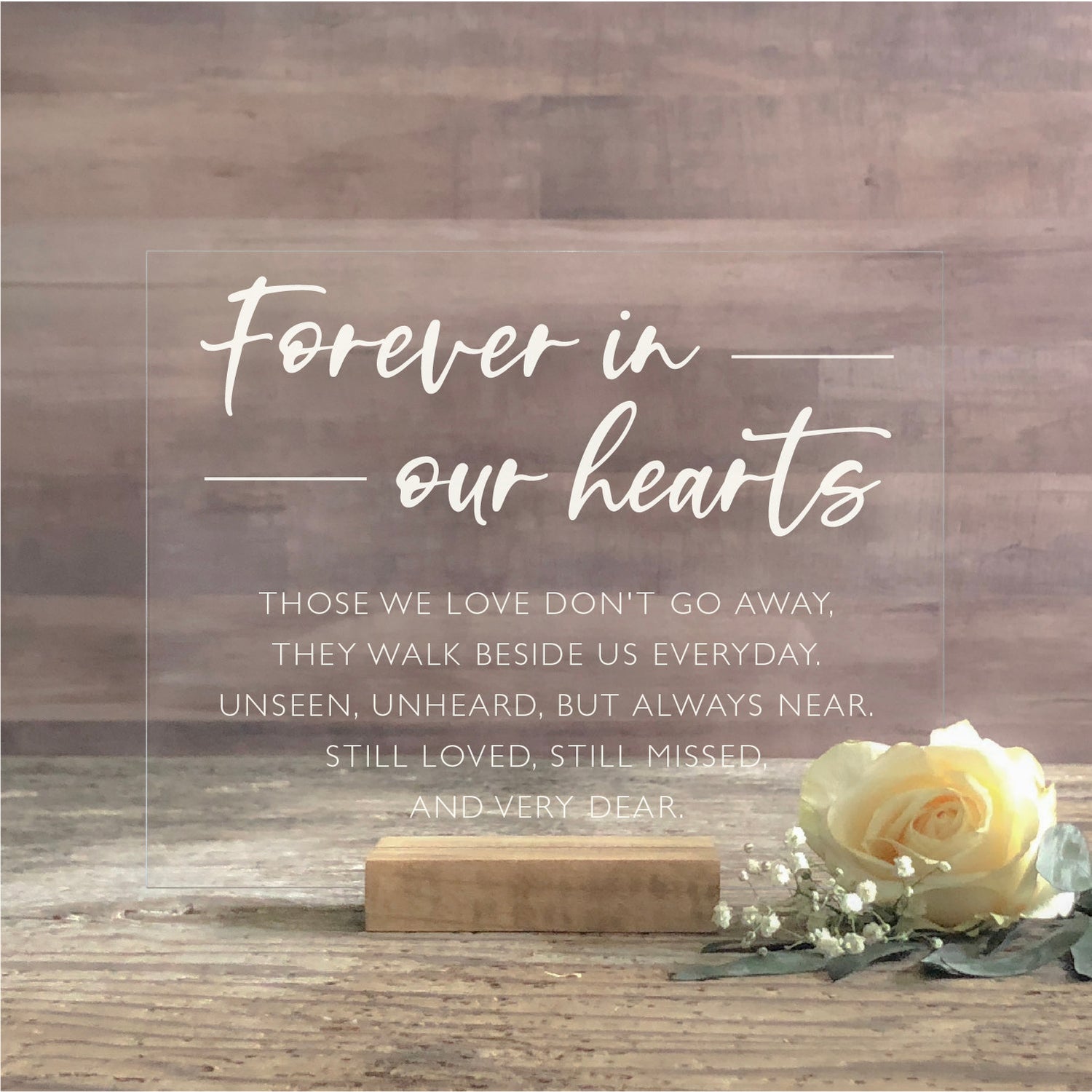 Acrylic Memorial Sign | Forever In Our Hearts Sign | SCC-208 - SCC Signs