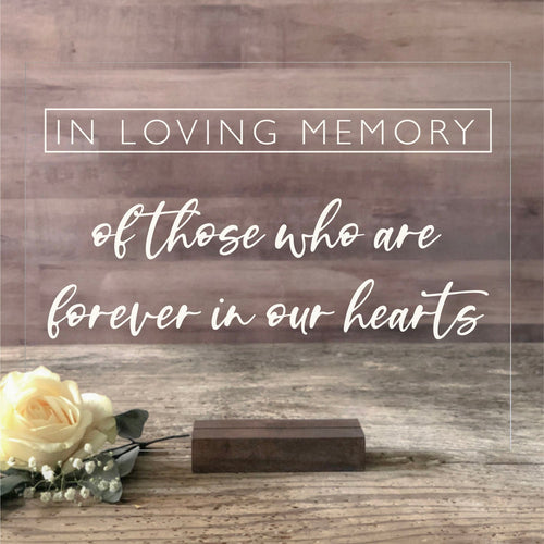 Acrylic Memorial Sign Wedding Sign | SCC-51 - SCC Signs