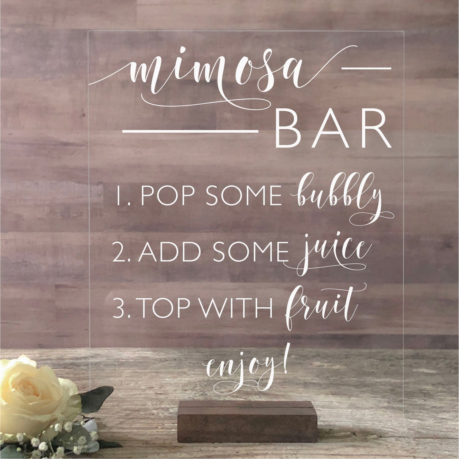 Mimosa Bar Wedding Bar Sign
