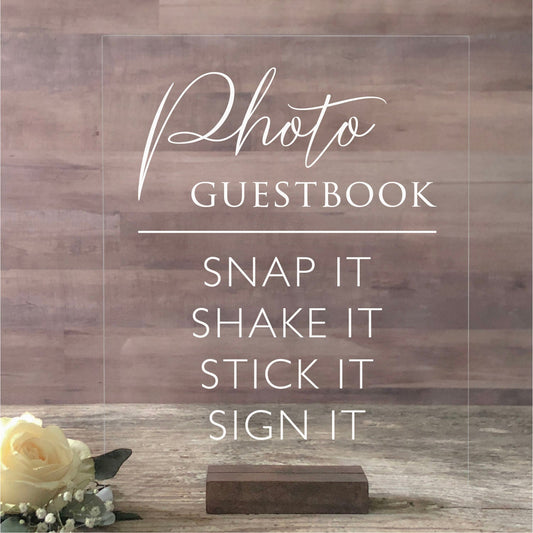 Acrylic Photo Guestbook Sign | SCC-18 - SCC Signs