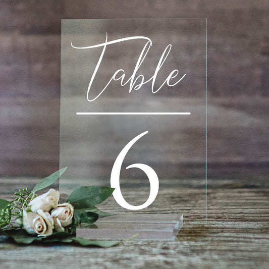 Acrylic Table Numbers | Lucite Table Numbers | SCC-40 - SCC Signs
