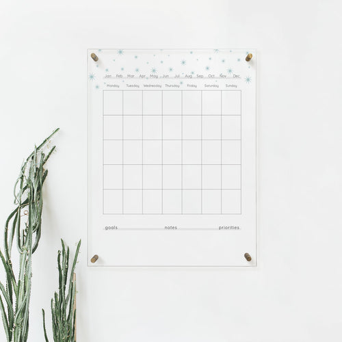 Acrylic Wall Calendar Dry Erase Board - Durable and Versatile for Home or Office Use - SCC Signs