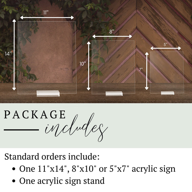 Acrylic Wedding Sign Advice and Well Wishes Minimalist Decor - AS-31 - SCC Signs