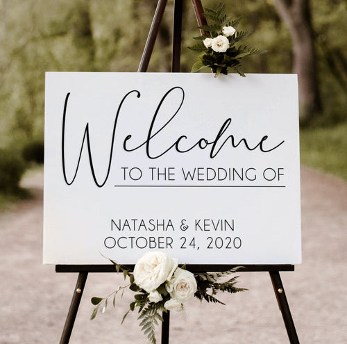 Acrylic Wedding Sign Elegant Decor for Your Wedding Ceremony - Clear or White - SCC-9 - SCC Signs