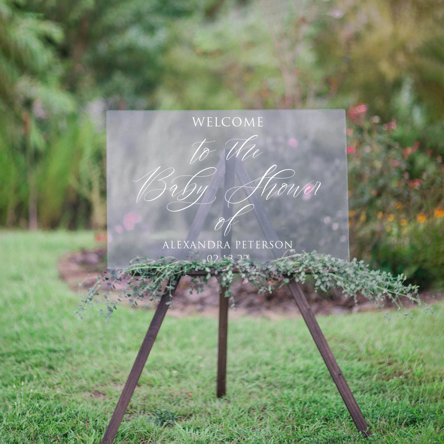 Baby Shower Welcome Sign | Customize With Your Names And Date | SCC-300 - SCC Signs