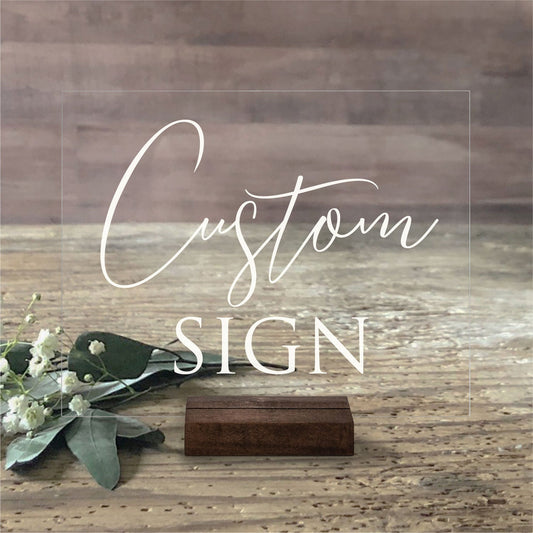 Custom Acrylic Sign | Choose Your Design Lucite Sign | SCC-65 [test] - SCC Signs
