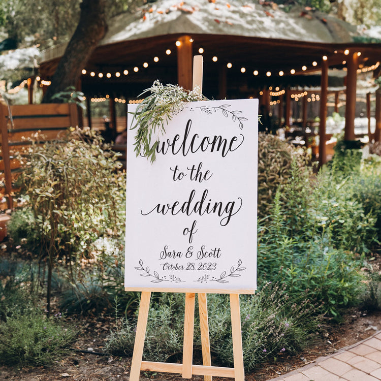 Custom Acrylic Wedding Welcome Sign - Personalized with Names Date - WS-175 - SCC Signs
