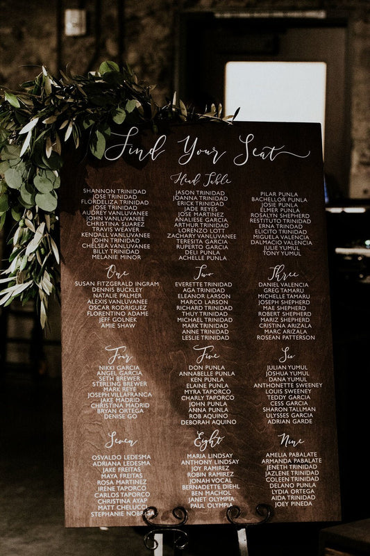 Custom Wedding Seating Chart | Wedding Decor | Find Your Seat | SS-207 - SCC Signs