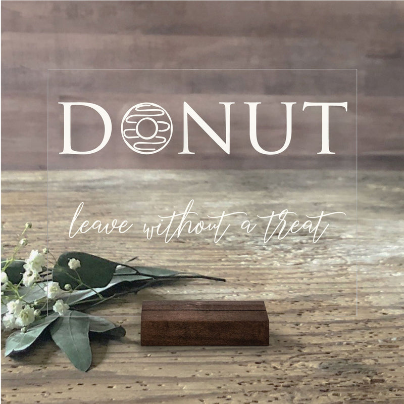 Donut Favors Sign | Acrylic Wedding Decor | SCC-44 - SCC Signs