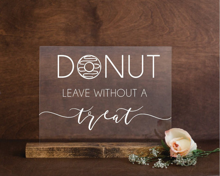 Donut Favors Sign | Acrylic Wedding Decor | SS-145 - SCC Signs