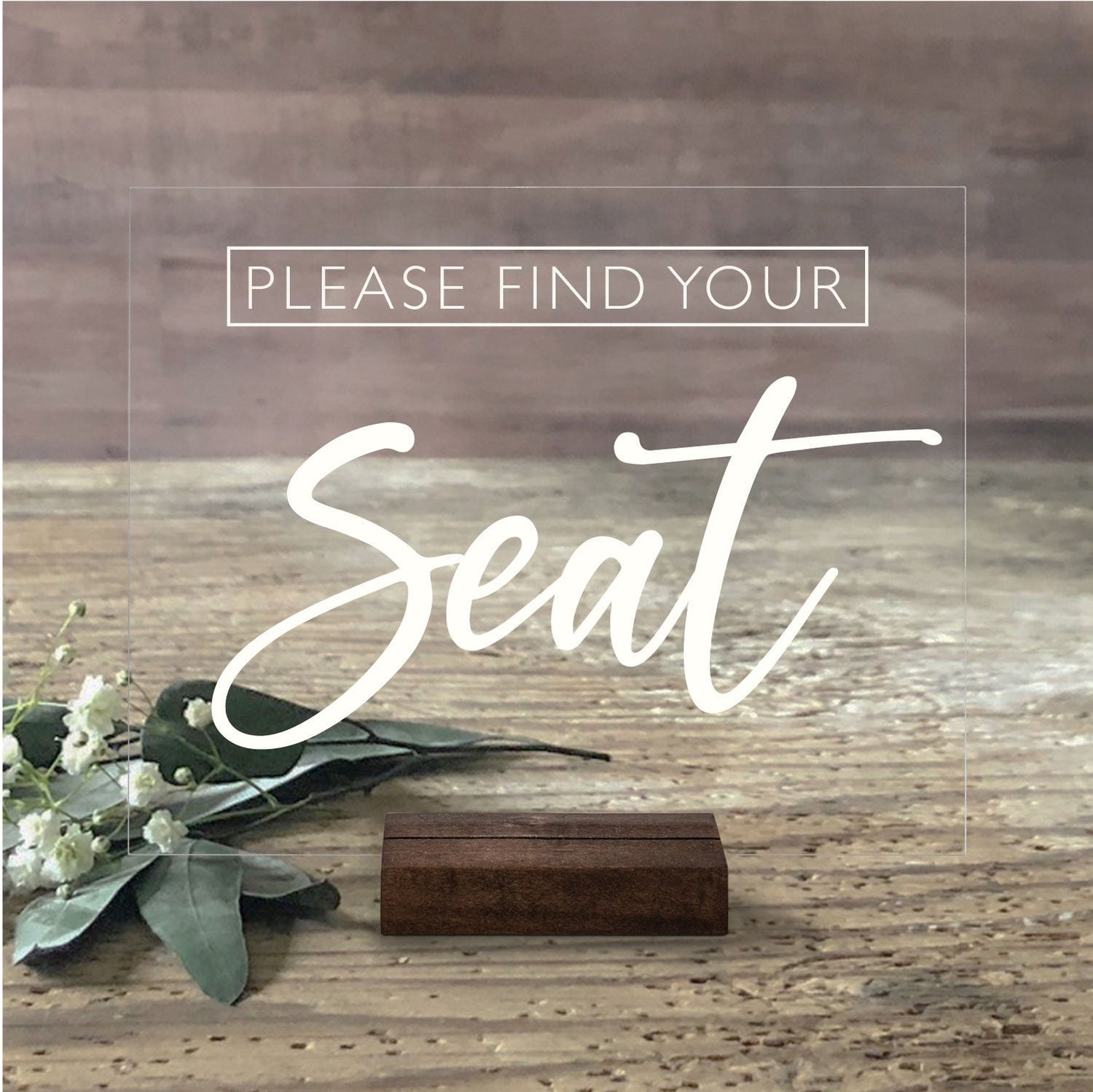 Find Your Seat Sign | Acrylic Wedding Decor | SCC-53 - SCC Signs