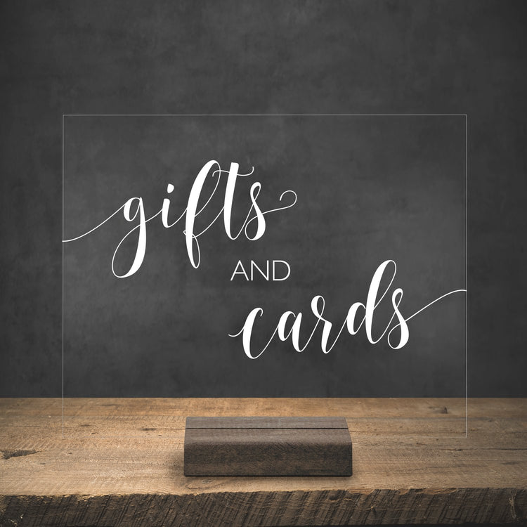 Gifts and Cards Acrylic Sign | Lucite Gifts and Cards | Wedding Decor | AS-4 - SCC Signs