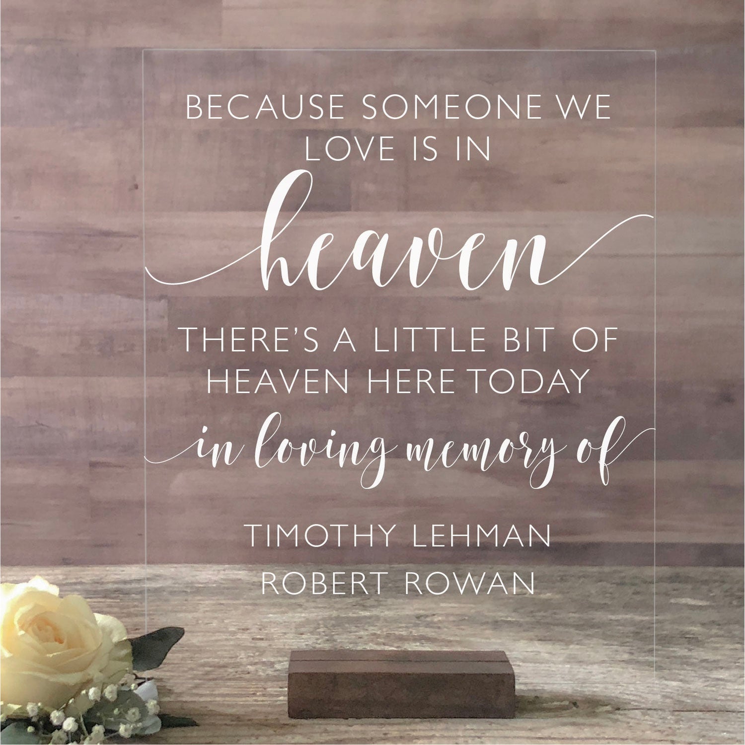 In Loving Memory Acrylic Sign | Wedding Decor | SCC-21 - SCC Signs
