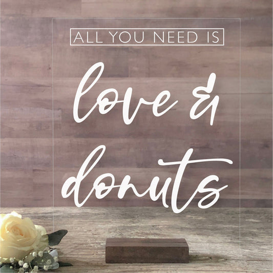 Love and Donuts Sign | Acrylic Wedding Decor | SCC-64 - SCC Signs