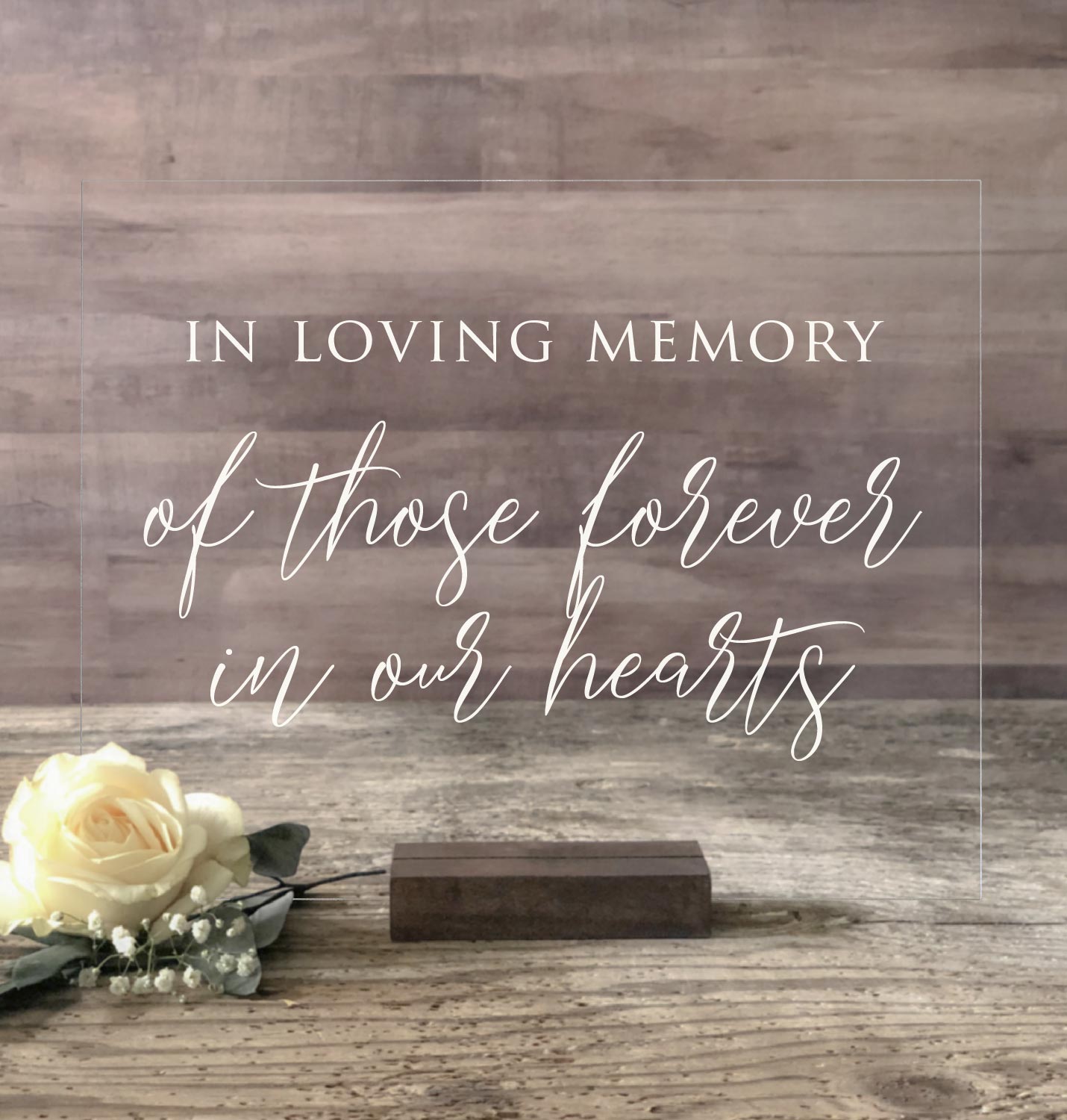Memory Table Sign | In Loving Memory Acrylic | SCC-15 - SCC Signs
