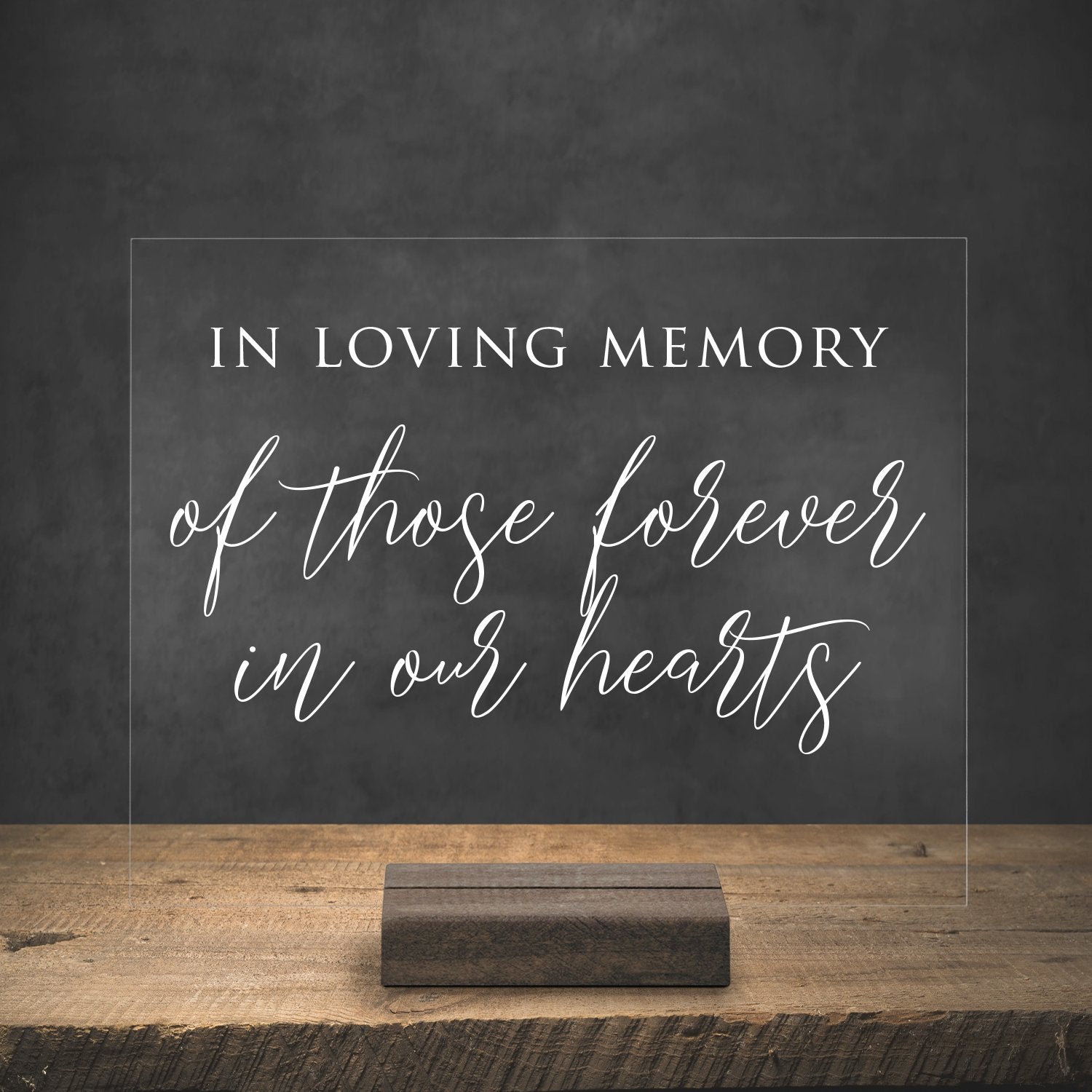Memory Table Sign | In Loving Memory Acrylic | SCC-15 - SCC Signs