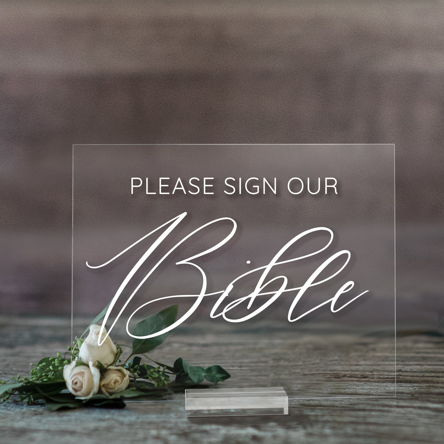 Please Sign Our Guestbook Acrylic Sign | Lucite Guestbook Sign | Wedding Decor | SCC-281 - SCC Signs