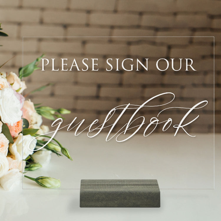 Please Sign Our Guestbook Acrylic Sign | Wedding Decor | SCC-236 - SCC Signs