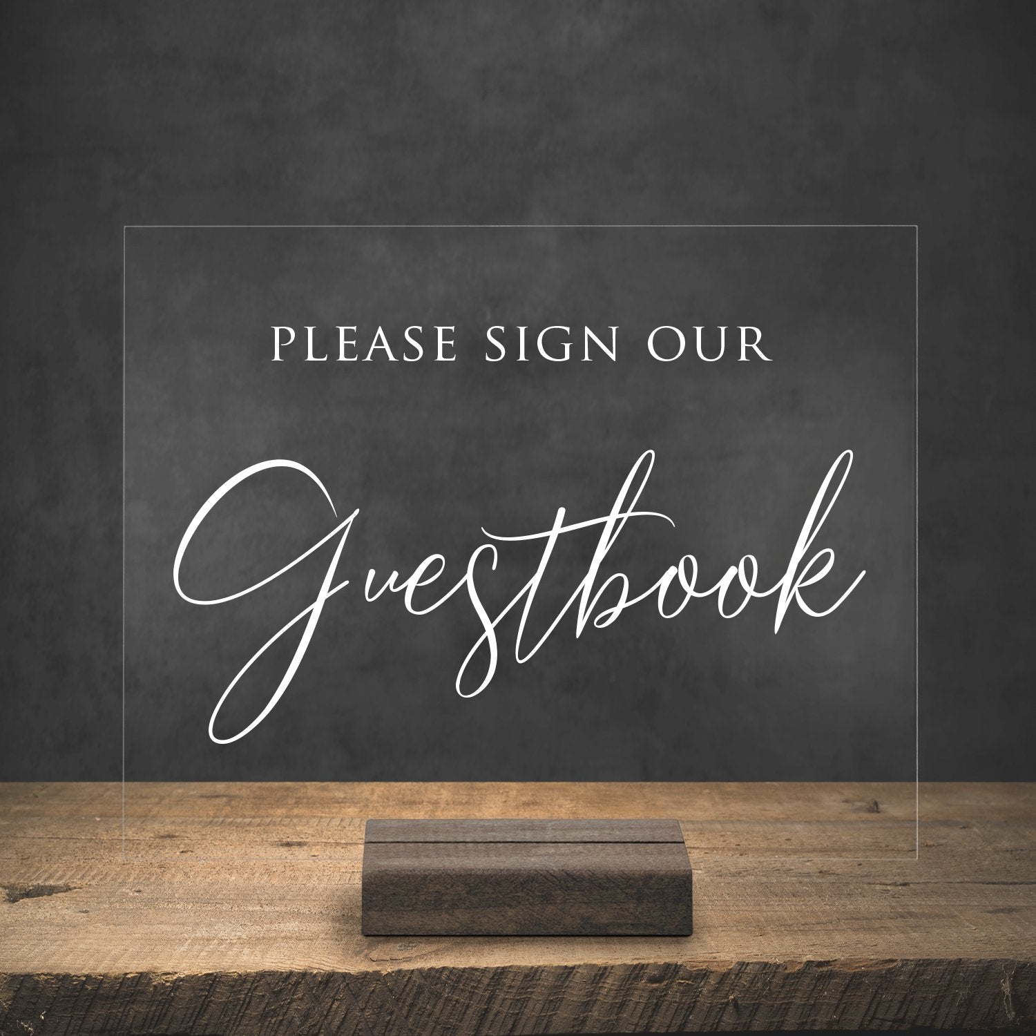 Please Sign Our Guestbook Acrylic Sign | Wedding Decor | SCC-3 - SCC Signs
