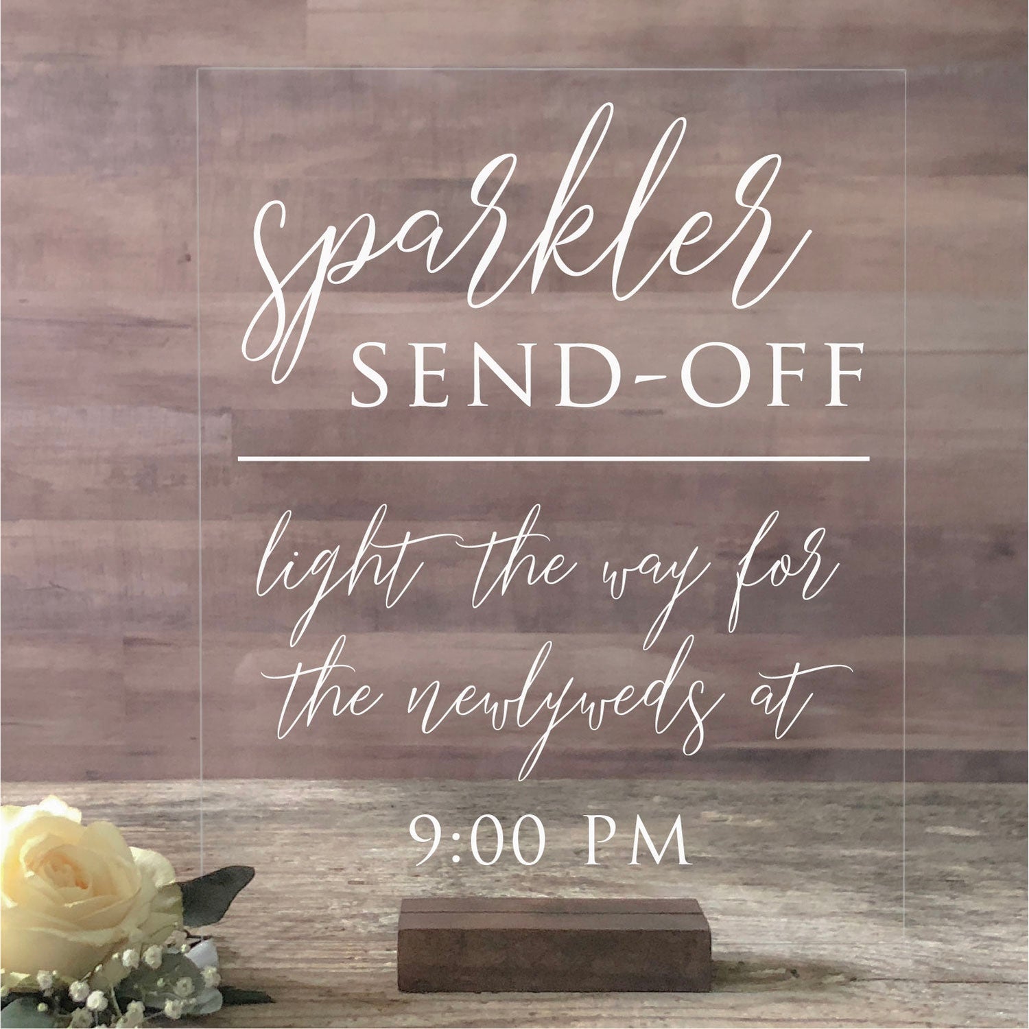 Sparkler Send-Off Acrylic Sign | Lucite Wedding Sign | SCC-36 - SCC Signs