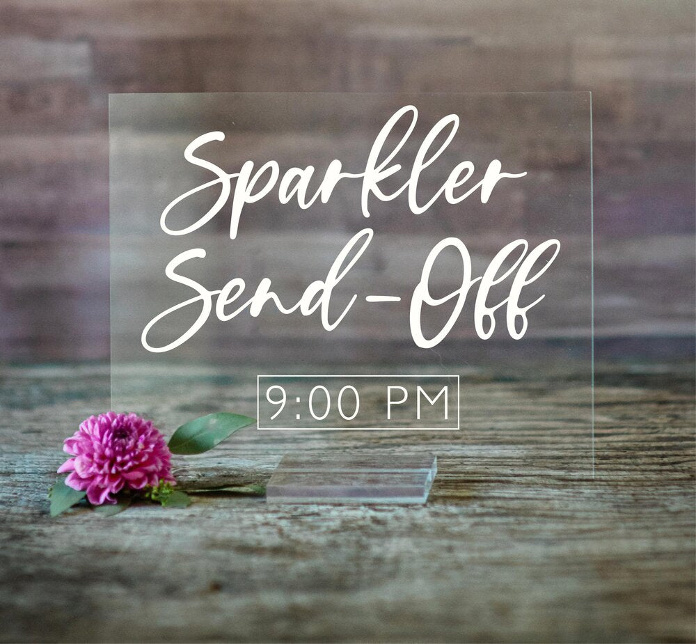 Sparkler Send-Off Sign | Acrylic Wedding Decor | SCC-50 - SCC Signs