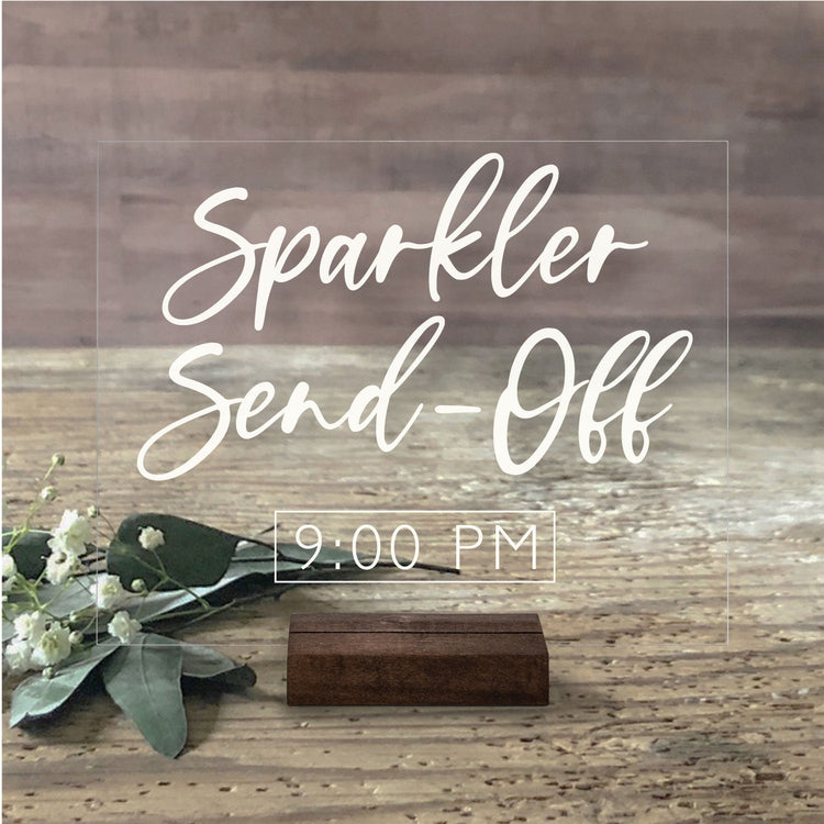 Sparkler Send-Off Sign | Acrylic Wedding Decor | SCC-50 - SCC Signs