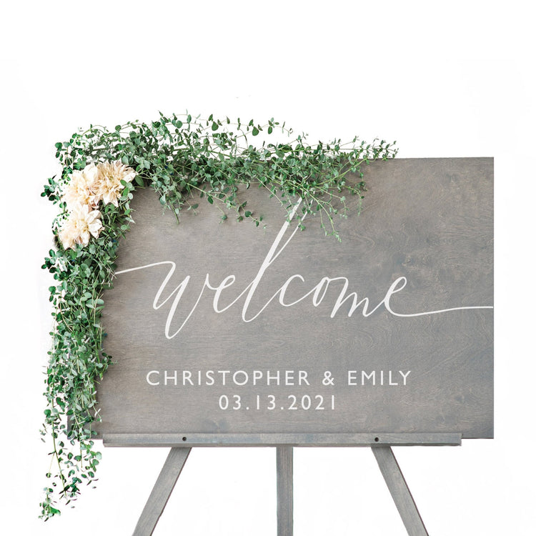 Wedding Welcome Sign | First Names and Date | WS-16 - SCC Signs