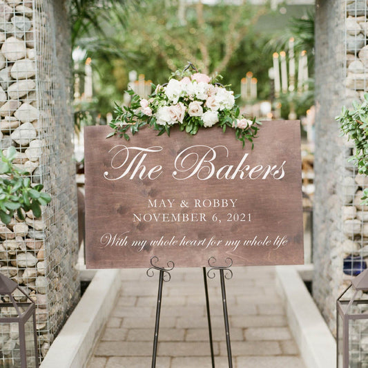 Wedding Welcome Sign | First Names and Date | WS-5 - SCC Signs