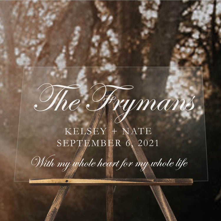 Wedding Welcome Sign | First Names and Date | WS-5 - SCC Signs