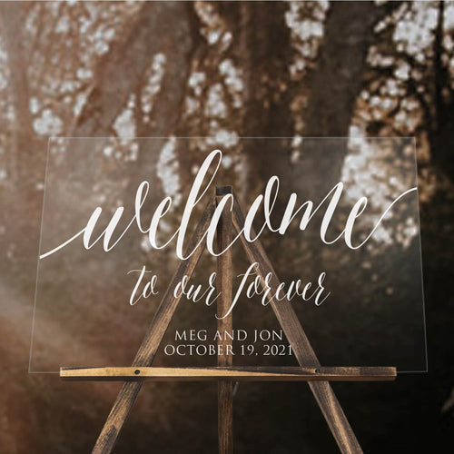 Wedding Welcome Sign | Welcome To Our Forever | WS-224 - SCC Signs