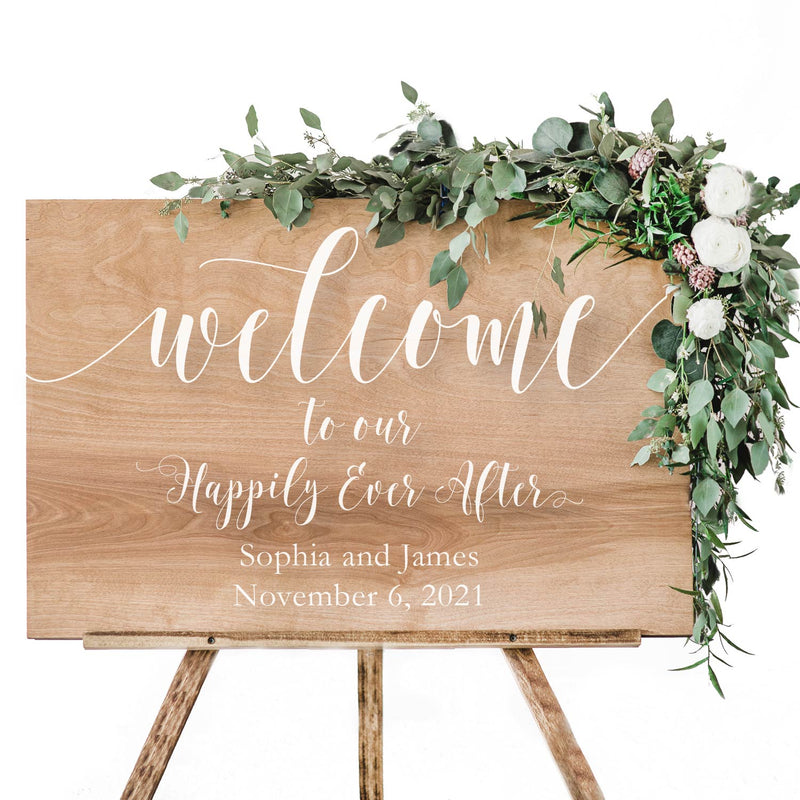 Welcome to Our Happily Ever After Sign | Wedding Welcome Sign | SS-89 - SCC Signs