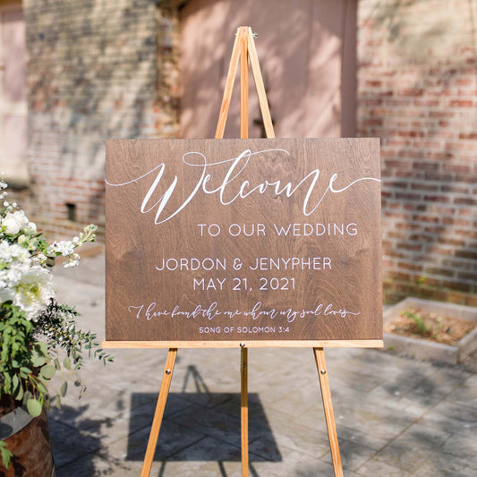 Welcome to Our Wedding Sign | Boho Wedding Welcome Sign | Wedding Signage Photo Prop - SCC-288 - SCC Signs