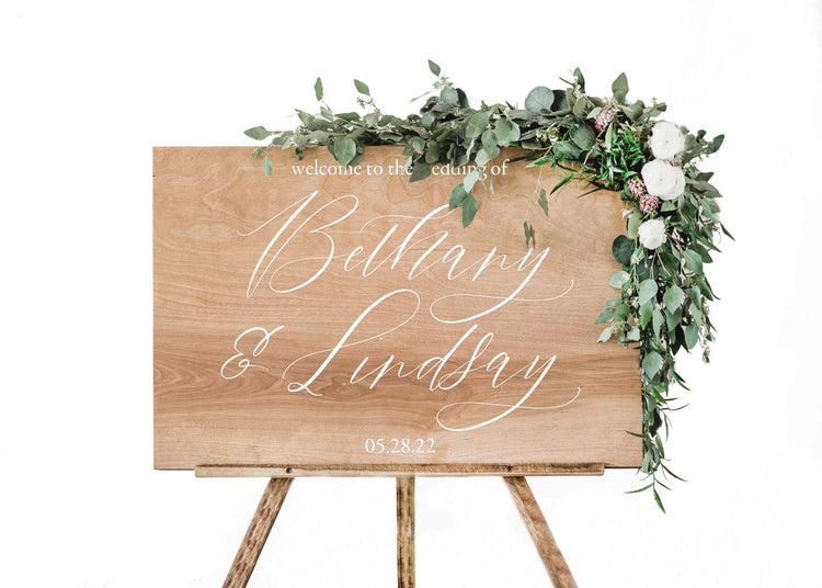 Welcome Wedding Sign | Personalized Wooden Wedding Sign | Wedding Signage Photo Prop - SCC-287 - SCC Signs