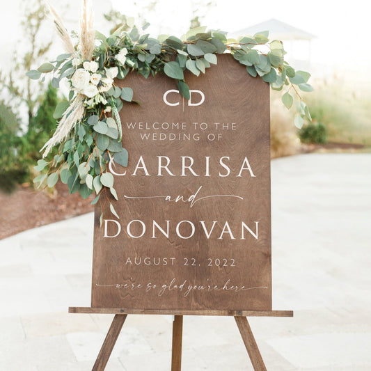 Welcome Wedding Sign | Personalized Wooden Wedding Sign | Wedding Signage Photo Prop - SCC-297 - SCC Signs