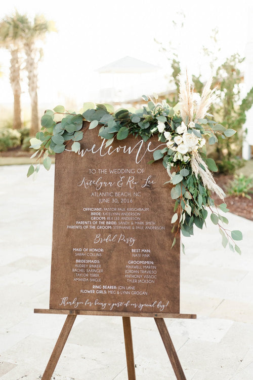 Wooden Wedding Processional | Rustic Wedding Decor | SS-154 - SCC Signs