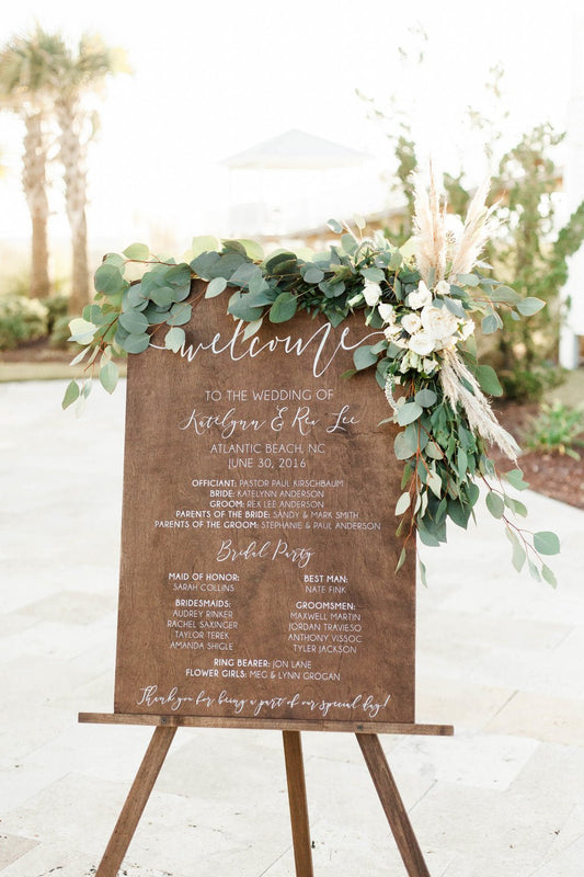 Wooden Wedding Processional | Rustic Wedding Decor | SS-154 - SCC Signs